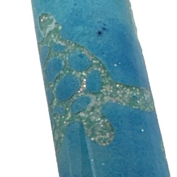 Sea Inspired Epoxy Glitter and Alcohol Inks Turtle Gel Pen With Seashell Charm - Picture 9 of 10